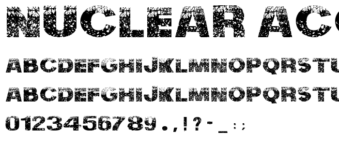 Nuclear Accident font